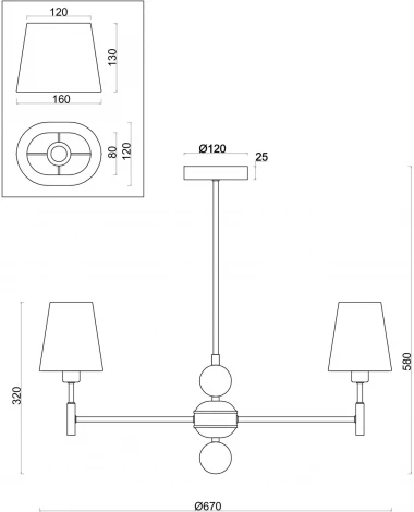 Потолочная люстра на штанге Freya Soho FR2028PL-03N (220V)