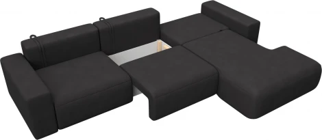 Диван угловой Лига-036 НПБ Классик Лонг правый угол Лига Диванов (Замша) арт.127800