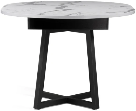 Деревянный стол Woodville Регна черный / белый 504217