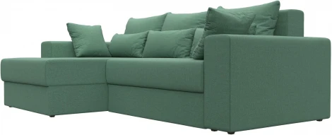 Диван угловой Майами левый угол (Зеленый/Рогожка) Лига Диванов арт.121161L