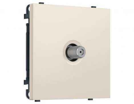 Комплект механизма ТВ-розетки SAT (Бежевый матовый) Ambrella Volt QUANT PRO MS333050