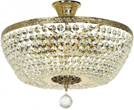 Потолочная люстра на штанге Arti Lampadari Castellana E 1.3.40.501 G (220V, хрусталь, круглые)