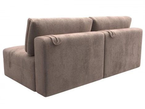 Диван прямой модульный Лига-060 НПБ (ЛДСП,Брус,Фанера/Пластик/Велюр/Бежевый) Лига Диванов 129456