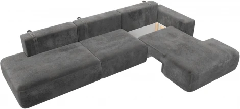 Диван угловой Лига-036 НПБ Модерн Лонг правый угол Лига Диванов (Велюр) арт.127757