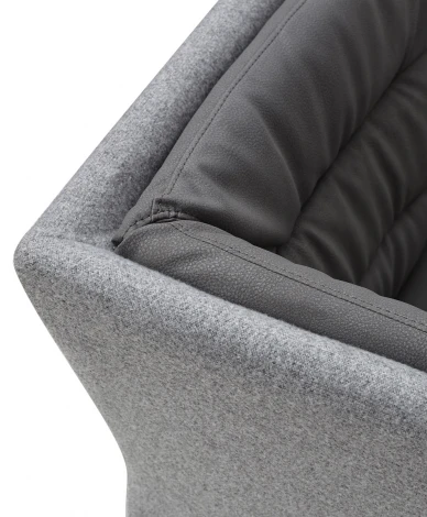 Диван угловой M-City MALIAN GREY 211х171,5 см, экокожа + ткань