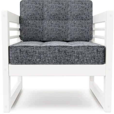 Кресло Arsko Сега белая эмаль рогожка графитовая