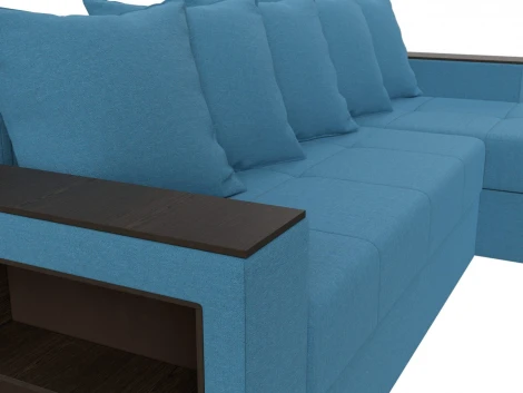 Диван угловой Дубай Лайт правый угол (Голубой/Рогожка) Лига Диванов арт.121641