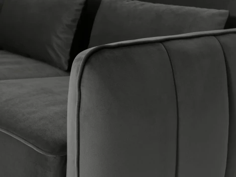 Диван Amsterdam двухместный ОГОГО (арт.653381), (Ткань/Серый)