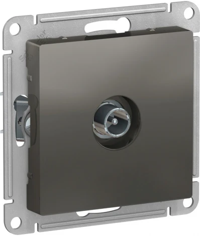 ТВ-розетка встраиваемая проходная (сталь) Systeme Electric AtlasDesign ATN000991