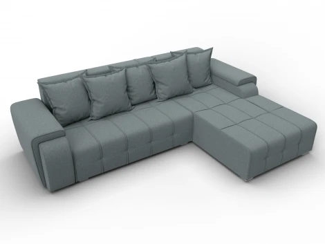 Диван угловой Лига-121 правый угол (ДСП,Брус,Рогожка/Серый) Лига Диванов 137342