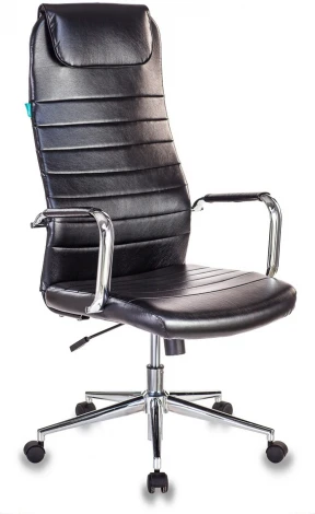 Кресло руководителя Бюрократ KB-9N/ECO черный эко.кожа с подголов. крестовина металл хром