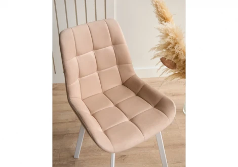 Стул на металлокаркасе Челси П бежевый (zd 210) / белый 632472