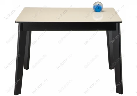 Стеклянный стол Woodville Арья сливочно-кремовый / венге 462407