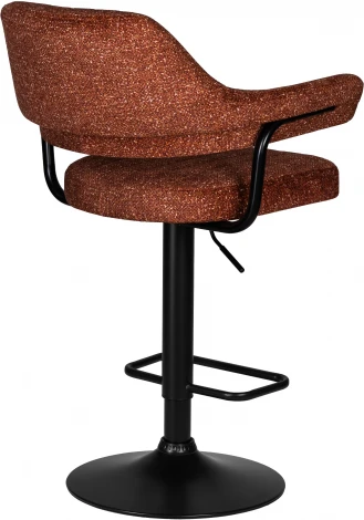 Стул барный DOBRIN CHARLY BLACK (терракотовый твид (LEO56))
