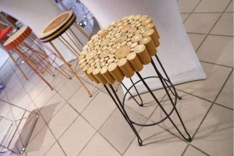 Барный стул La Forma (ex Julia Grup) Evento (Медный/ Металл)