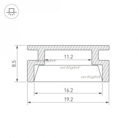 Профиль HR-2000 (Алюминий) 012090 Arlight