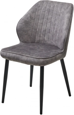 Стул M-City VENA, цвет FIESTA Серый, велюр "антипальчиковый"/ черный каркас