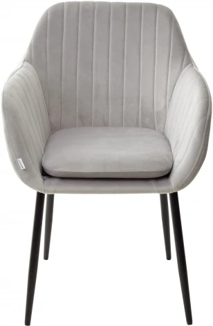 Стул ALABAMA BLUVEL-03 LIGHT GREY, велюр / черный каркас М-City