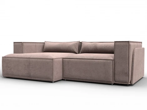 Диван угловой Лига-061 угол левый (ДСП,Брус,Фанера,Велюр/Бежевый) Лига Диванов 131150L