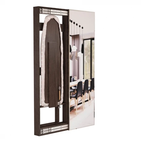 Гладильная доска БТС Смарт с зеркалом, венге 00-00006471