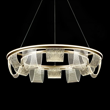 Подвесной светильник светодиодный с пультом с регулировкой цветовой температуры LED4U L7706-800 GD