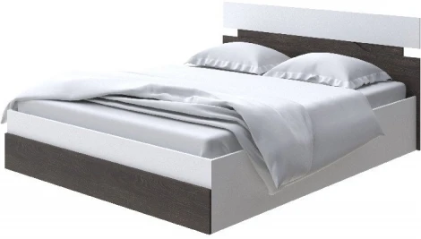 Без бренда Кровать Milton с подъемным механизмом (ЛДСП Белый/Дуб Кантербери) 120x200