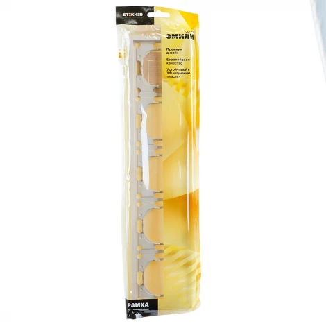 Рамка на 5 постов (кашемир, soft touch) Stekker Эмили 49914