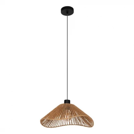 Подвесной светильник Eglo Lavister 44072 1х60W (E27), H1100, сталь черный/бумага, натуральный