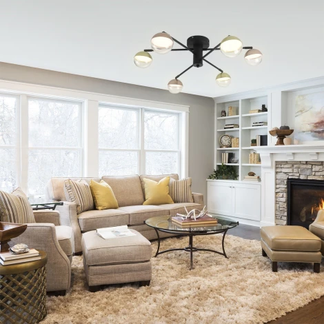 Потолочная люстра на штанге Escada Diverse 10271/6LED Gold/Copper