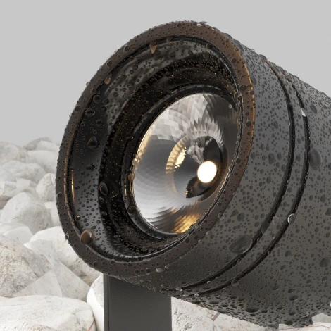 Грунтовый светодиодный светильник IP65 Maytoni Clyde O493FL-L3GF3K (24V, круглые)