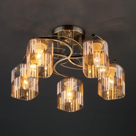 Потолочная люстра Eurosvet Susan 30124/5 античная бронза