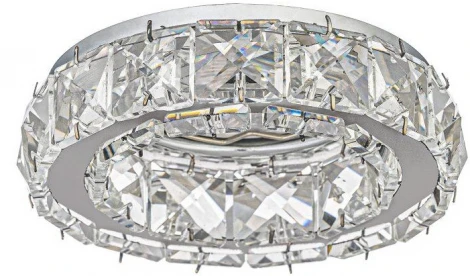 Встраиваемый светильник хрустальный Dio D'Arte Osimo Nickel GU10.5.14.9.100 N (220V, круглые)