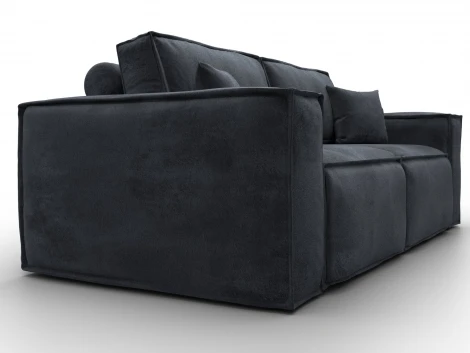 Диван прямой Лига-081 НПБ (ДСП/Пластик/Велюр/Темно-серый) Лига Диванов 134138