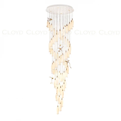 Потолочная люстра каскадная водопад (цветы, птички) Cloyd Argana 11240 (220V, цветы, птички)