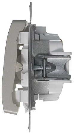 Выключатель встраиваемый одноклавишный с подсветкой (платина) Systeme Electric Glossa GSL001213