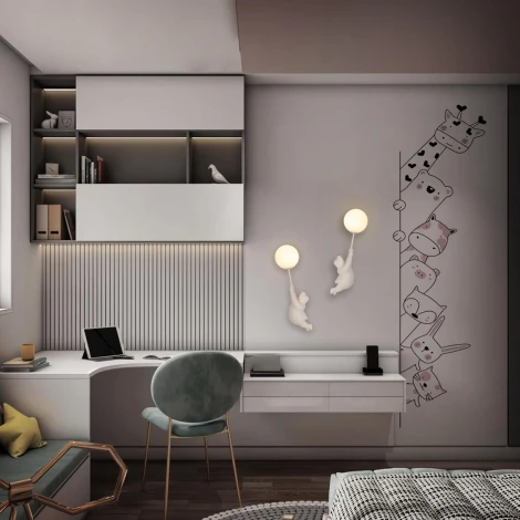 Настенный светильник Loft It Teddy 10030W/B (для детской, 220V, шар, животные)