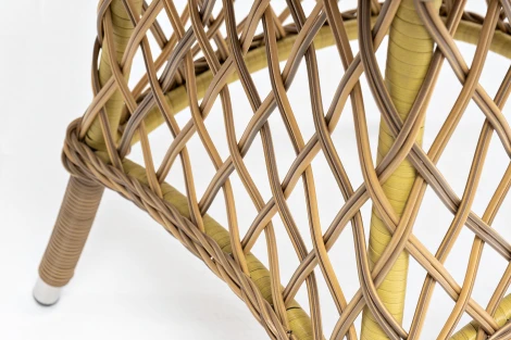 Плетеный круглый стол, диаметр 80 см, цвет соломенный 4SIS Эспрессо YH-T1661G-2