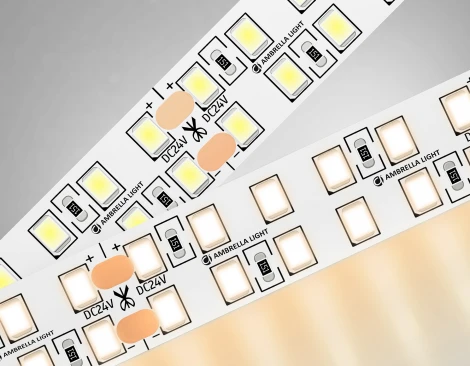 Светодиодная лента двухрядная Ambrella Illumination GS3701 2835 240Led 24W/m 24V IP20 3000K 5m