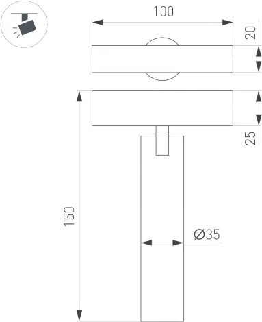 Трековый светильник магнитный MAG-SPOT-25-R120-12W Day4000 (WH, 30 deg, 24V) (Arlight, IP20 Металл) 050076 (LED)