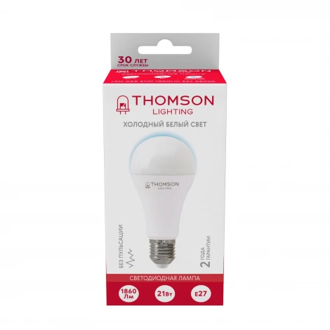 Лампочка светодиодная белая груша E27 11W Thomson A65 TH-B2350