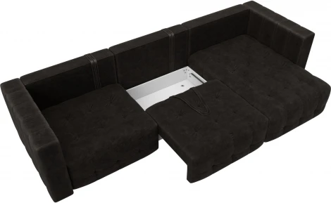 Диван угловой Лига-052 НПБ Лонг угол универсальный Лига Диванов (Велюр) арт.128834