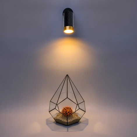 Спот Wolta WSL-GU10/S10BG под лампу GU10 Черный / Золотой CELLA