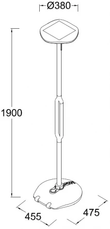 Наземный светильник светодиодный на солнечных батареях с Bluetooth-динамиком Oasis Light SOLAR P9108-2000 Gr (IP44)