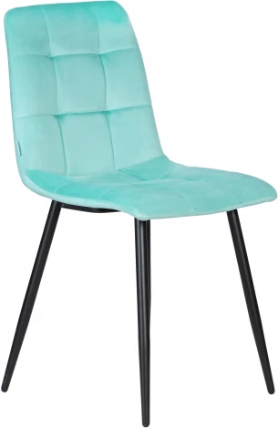 Стул обеденный DOBRIN CHILLY (Мятный Holland 50, основание черное) 005 CHILLY, цвет сиденья Мятный основания черный
