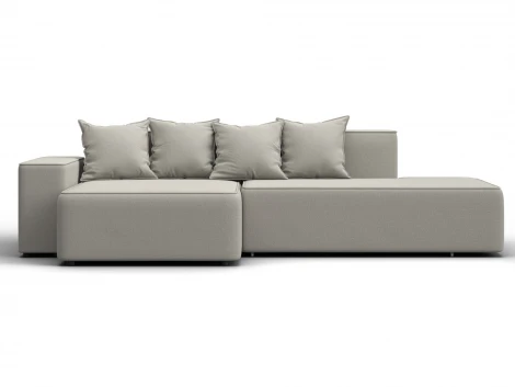 Диван угловой Лига-079 угол левый (ДСП/Пластик/Рогожка/Бежевый) Лига Диванов 129811L