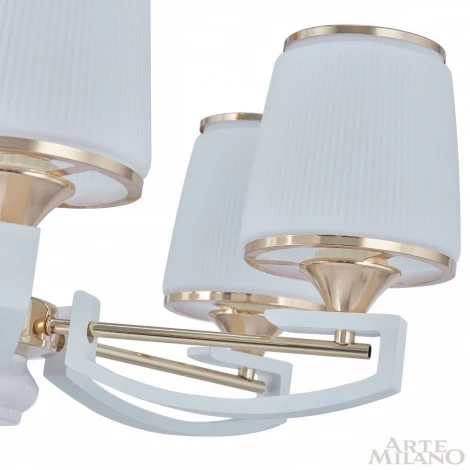Подвесная люстра Arte Milano Florentia-2457 302457/8 Wh/Gd (220V, на цепи)