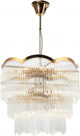 Подвесная люстра ярусная Stilfort Seauty 2121/03/16P (220V, хрусталь, на цепи, круглые)