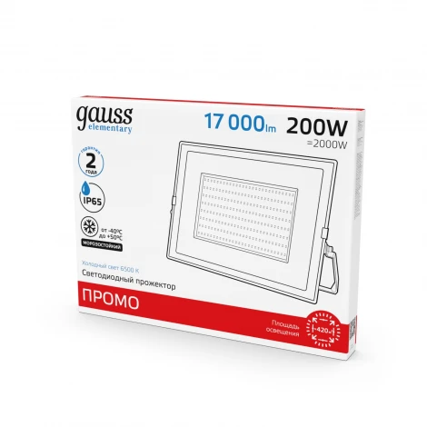 Прожектор уличный светодиодный Gauss 613100200P