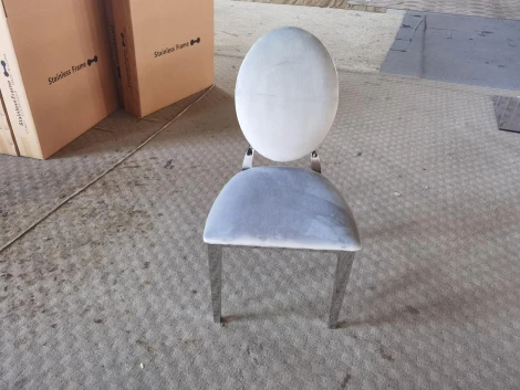 Стул обеденный IST-CASA София DC-1102, 45х42х92, серый, серебро