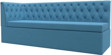 Диван кухонный Маркиз с углом слева (Голубой/Рогожка) Лига Диванов арт.123180L